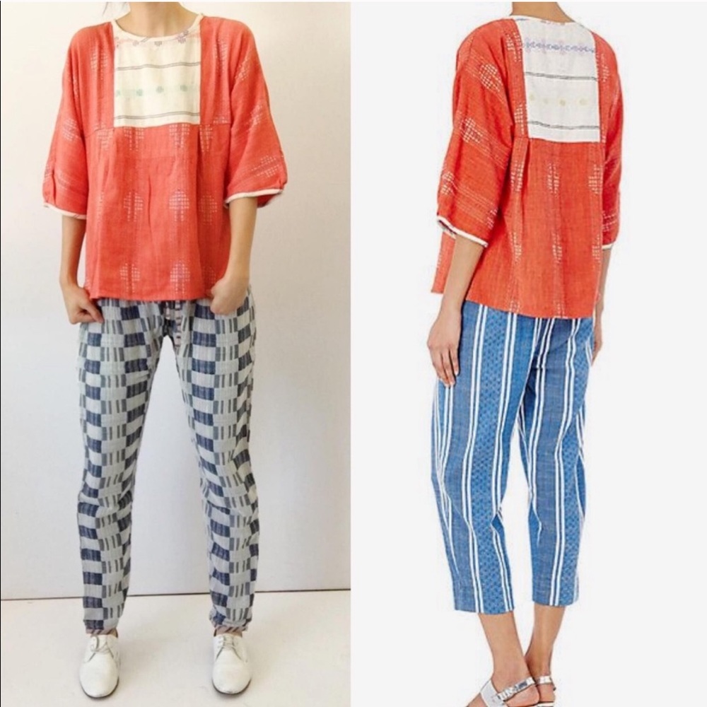 Ace & Jig Coral and White Blouse
